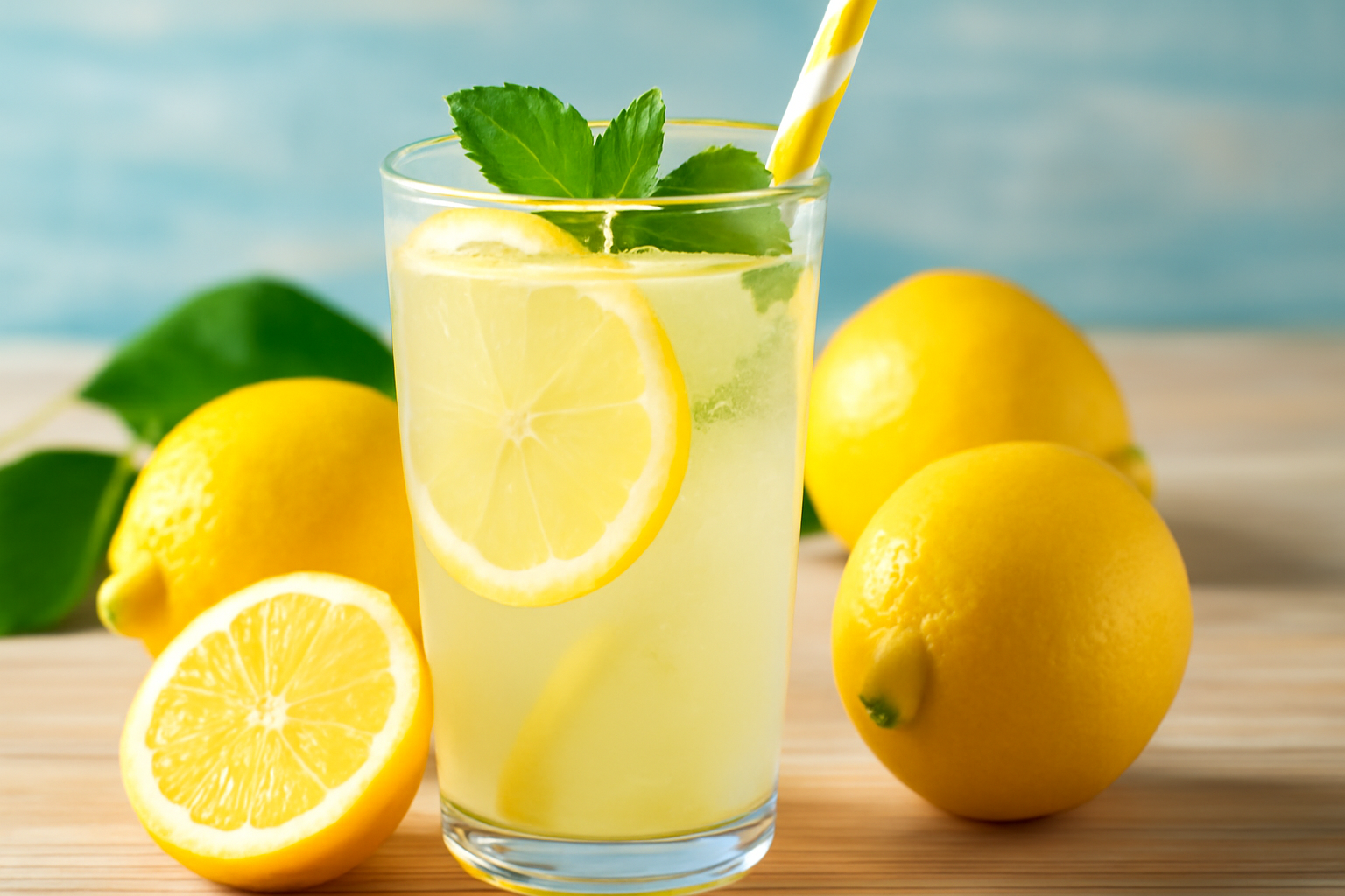 Homemade lemon drink